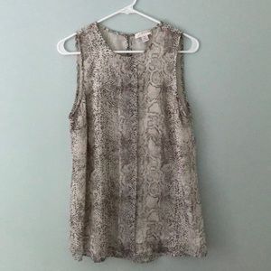 Sleeveless snakeskin print Blouse